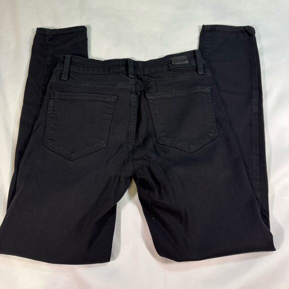 Paige Jeans Women’s Verdugo Ultra Skinny 27 Black Shadow Rayon Blend Stretch - Picture 7 of 8